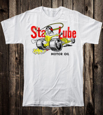 Hot Rod Tee T Shirt Drag Race Racing Nostalgia Sta Lube Motor Oil Speed Shop