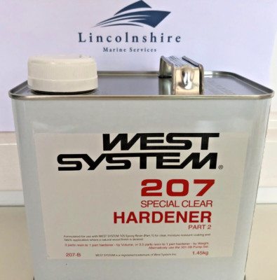 West System 207 Spezialhärter Teil 2 1,45KG Blech Boot Marine Wartung