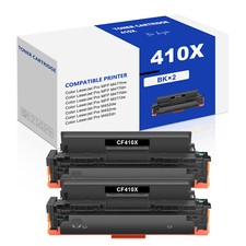 2PK CF410X 410X Black Toner Cartridge Fit for HP LaserJet Pro MFP M377dw M477fdn