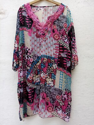   Tunika  Kleid hippie Tunikakleid  Bali Goa  boho beach  Wear One Size