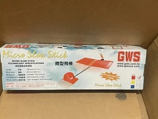 RARE GWS MICRO SLOW STICK RC AIRPLANE KIT RED NIB