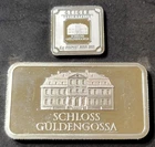 Rare Discontinued BU Geiger 1 oz Generation 1 Silver Bar and 5 gram bar