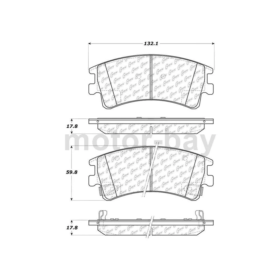 Pastillas de freno delanteras y traseras para Mazda 6 2005 2004 2003 Centric Foto 2 de 4