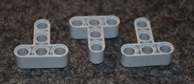 (3) 3x3 Light Gray Thick Oval ''T'' Beams w/ 5 - Holes Bricks - NEW Lego Parts ~