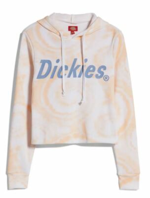 NWT DICKIES Tie Dye Crop Hoodie Medium Md M Apricot Brandy 