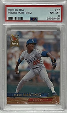 1993 Fleer ULTRA *ROOKIE* PEDRO MARTINEZ RC #57 *Beautiful* PSA 8 NM-MT !!