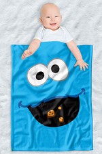 Sesame Street Fleece Baby Blanket, 30"x40", Cookie Monster Color