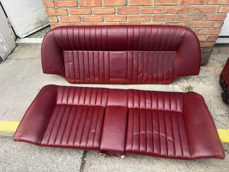 Jaguar XJ6 1989-1994 JUEGO COMPLETO GENUINO DE ASIENTOS DELANTEROS Y TRASEROS DE CUERO ROJO OEM Foto 4 de 4