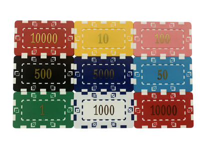 10 x hochwertige Poker Casino nummerierte Kunststoff Chip Plaketten 74 x 44 mm 30 Gramm