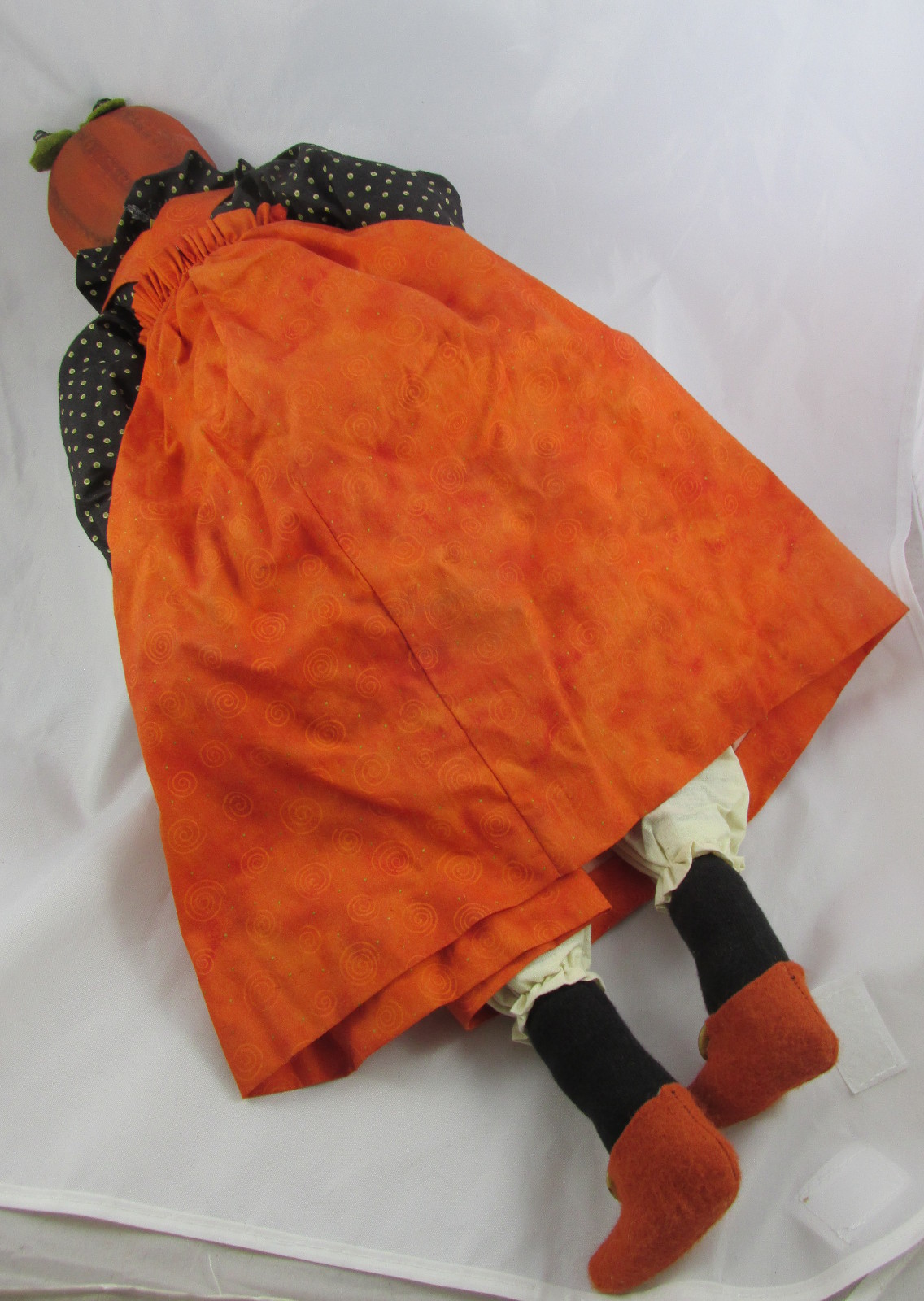 OOAK 2004 Elona's Originals Halloween Hand Made Smiling JOL Pumpkin Lady Doll