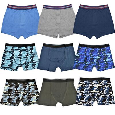 A2Z Kids Boys Boxer Pack Of Plain Camouflage Knickers Cotton