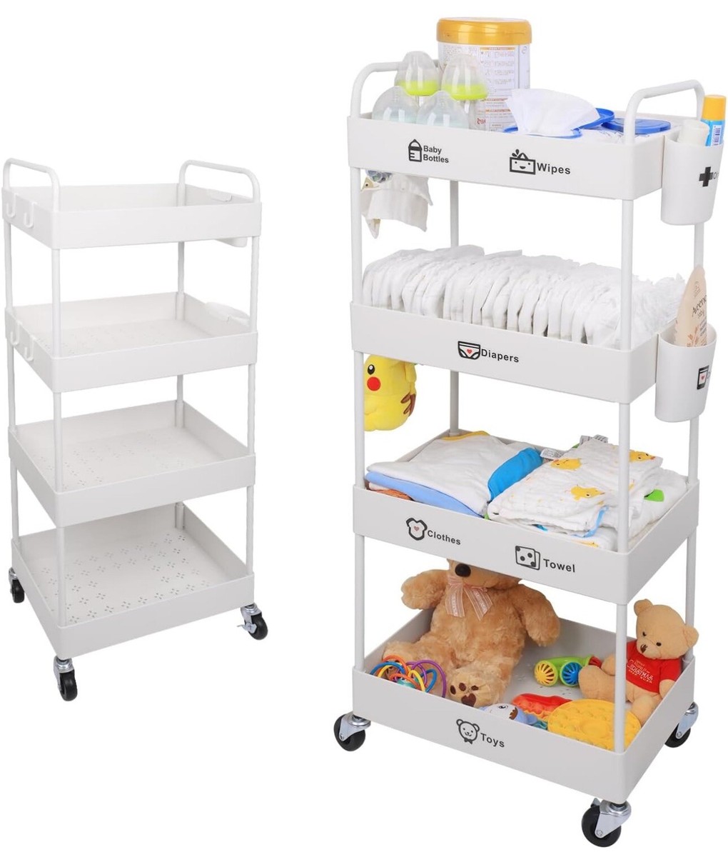Baby Caddy Trolley Nappy Caddy Organiser Trolley On Wheels