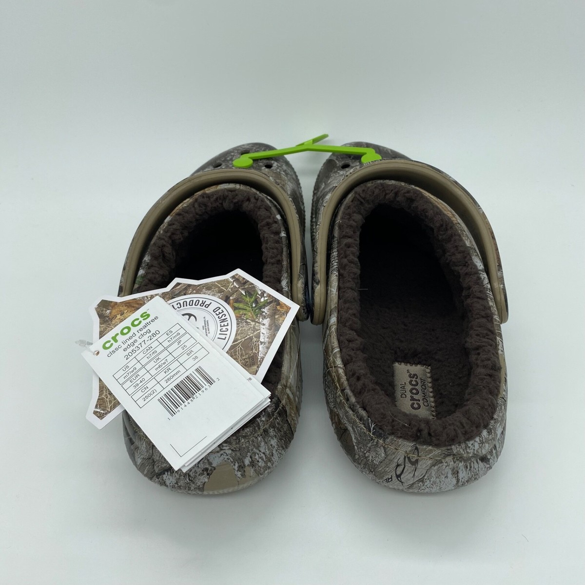 Crocs Women's Classic Lined Realtree Edge Clogs Warm Camouflage