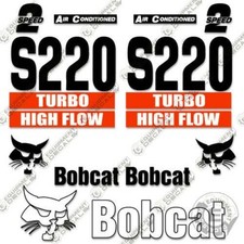 Fits Bobcat S220 Decal Kit Skid Steer Decals (2 Stripe Version) - 3M Vinyl!