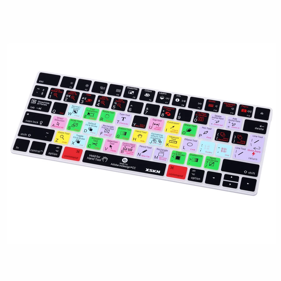 XSKN US/EU InDesign Shortcuts Keyboard Cover Skin for Apple Magic Keyboard A1644 - Image 4 of 4