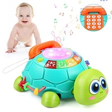 Bilingual Musical Turtle Baby Toys 6 To 12 Months Development Toy For 6 7 8 9 Mo