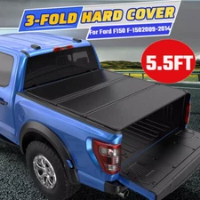 5.5FT Tri-Fold Truck Bed Tonneau Cover For 2009-2014 Ford F150 F-150 Aluminium M