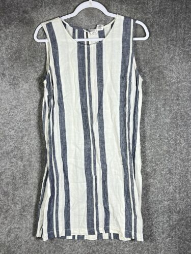 Artisan NY Linen Striped Sleeveless Tank Dress Wo… - image 1