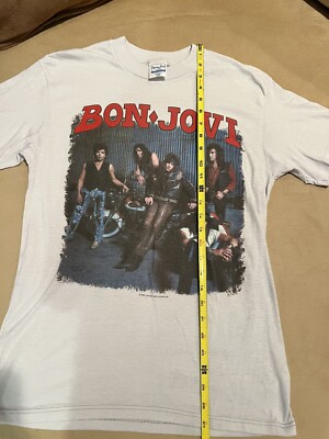 BON JOVI ツアー Tシャツ 1989年 Vintage Bon Jovi Band Concert T-shirt 1989 Tour Large Kiss Em
