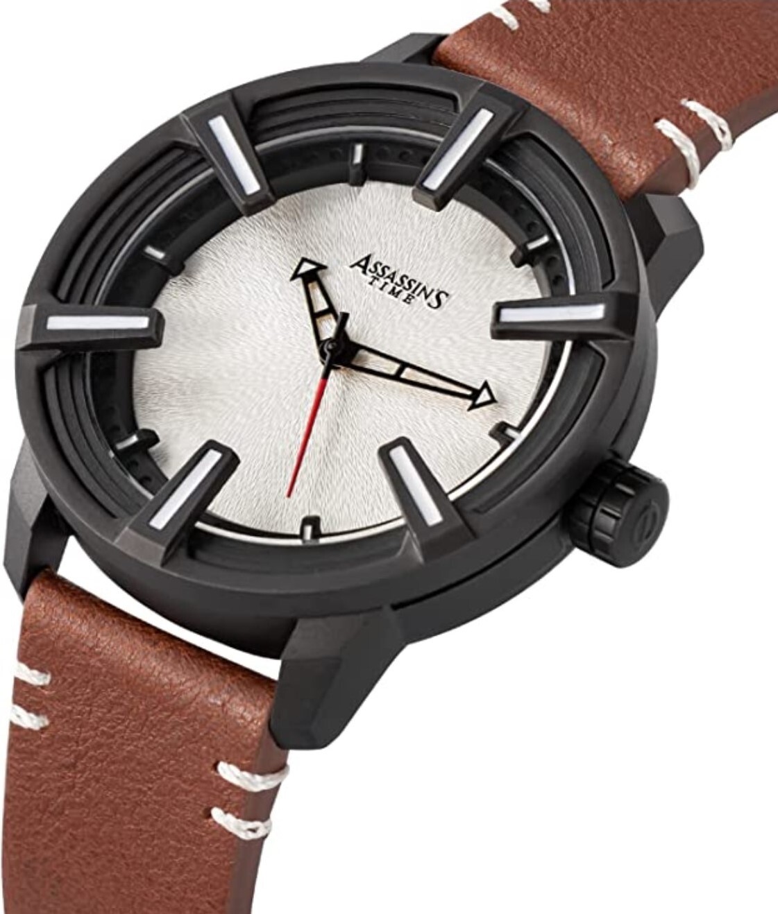 Assassin's Time Waterproof Watches for Men Leather Strap Stainless ...