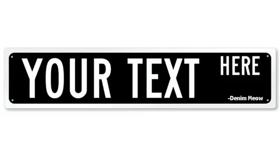 Custom made personalised customised street sign metal multi colours outdoors - image 3 of 4