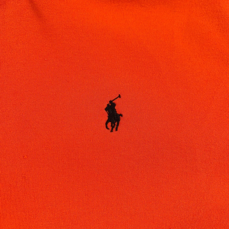 Polo Ralph Lauren Hoodie Mens XL Safety Orange Camo Hybrid 1/4 Zip Pullover Pony - Image 3 of 4