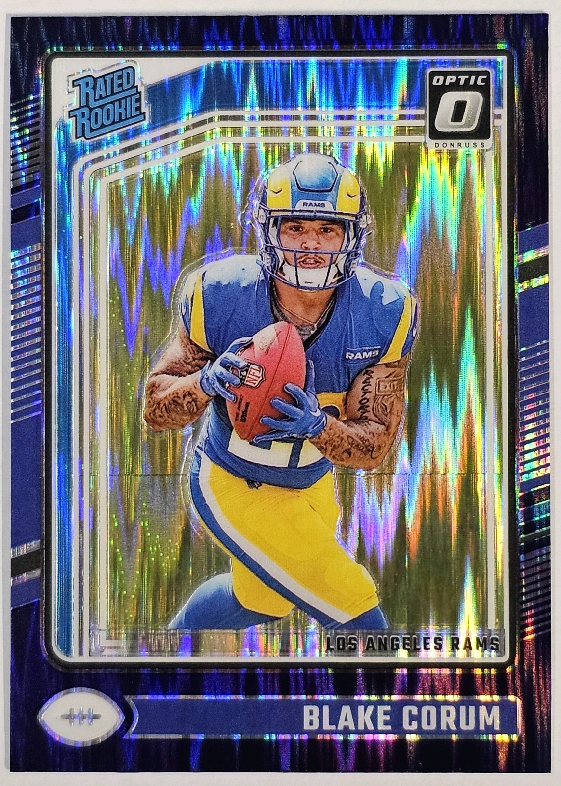 Blake Corum Panini Donruss Optic #208 Purple Shock