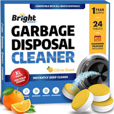 Garbage Disposal Cleaner and Deodorizer Tablets - 24 Pack, XL Citrus Foaming Tab