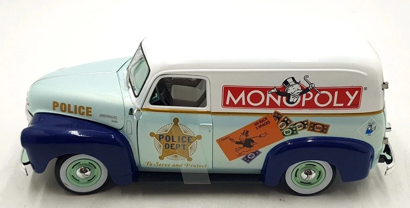Autoworld 1/18 Scale AWSS129/06 - 1948 Chevrolet Police Van Monopoly - Image 3 of 4
