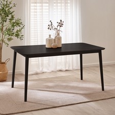 Image of **Seconds** Lynton Rectangular Black Wood 6 Seater Dining Table