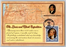 #3855 Lewis & Clark, Lewis FDC Maxi Card