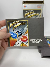 Marble Madness (Nintendo NES, 1989) CIB Complete Game Manual Box Authentic