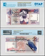 Seychelles 25 Rupees, 1998-2008 ND, P-37a, UNC, Authenticated