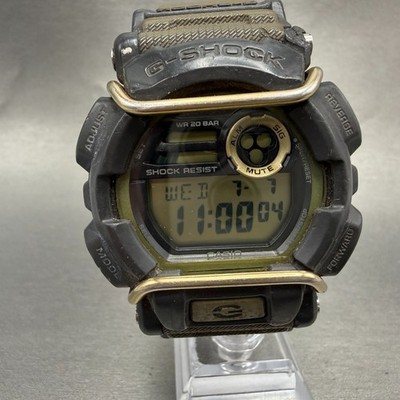 Casio G-Shock GD-400 Watch Men 48mm Digital Black Green Alarm Chrono New Batt AB