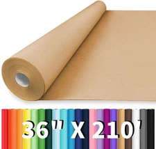 36X 2520 (210') Brown Kraft Paper Roll, Craft Paper, Wrapping Paper for Bullet