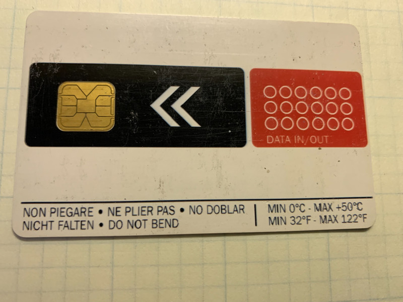 Service Maintenance/Smart Card for La Cimbali M2 Expresso Machine