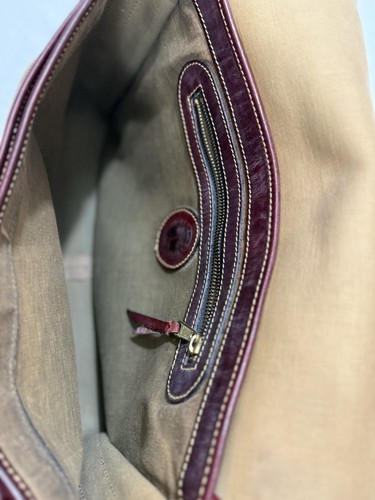 Levenger Messenger Laptop Canvas Crossbody Strap Work - Picture 11 of 19