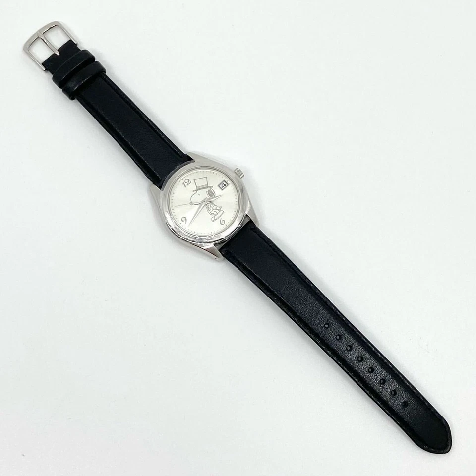 Snoopy x Imperial Hotel Limited Edition Automatic Men's Watch Silver Date - Image 4 of 4