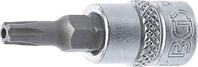 BGS BIT-EINSATZ, 6,3MM (1/4''), TS-PROFIL (FÜR TORX PLUS) MIT BOHRUNG TS25