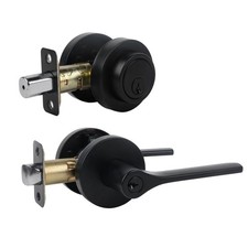 Door Handles Exterior, Keyed Entry Lever and Single Cylinder Deadbolt Combo P...