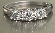 9ct Gold Trilogy 0.5 Carat Diamond Ring 3 Stones 9 Carat 0.5ct Sparkling in Box