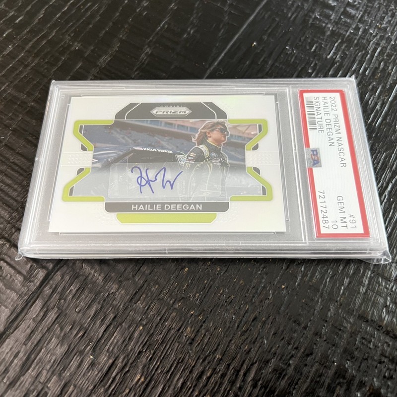 2022 Panini Prizm Racing Hailie Deegan Signature Auto PSA 10 Gem Mint NASCAR