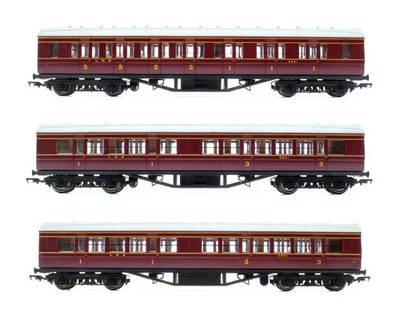 MAINLINE 'OO' MASSSTAB 3 LMS WEINROT VERBUNDWAGEN '3621'