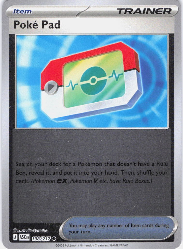 Poké Pad Ascended Heroes 198/217 Reverse Holo Pokemon TCG NM