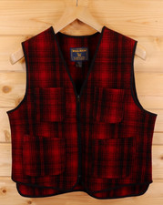 Gilet donna Woolrich tweed bufalo quadri check lana scaldacorpo gilet giacca M