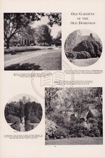 Gardens Virginia Bremo Westover Montpelier Magnolia Plantation Virginia 2p 1934