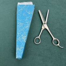 Vintage TBS Japan Barber Thinning Shears Scissors ALL STEEL w/ Box NOS
