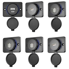 For Car USB Port Charger Waterproof LED Light Fast Charge Compatible with ATVs