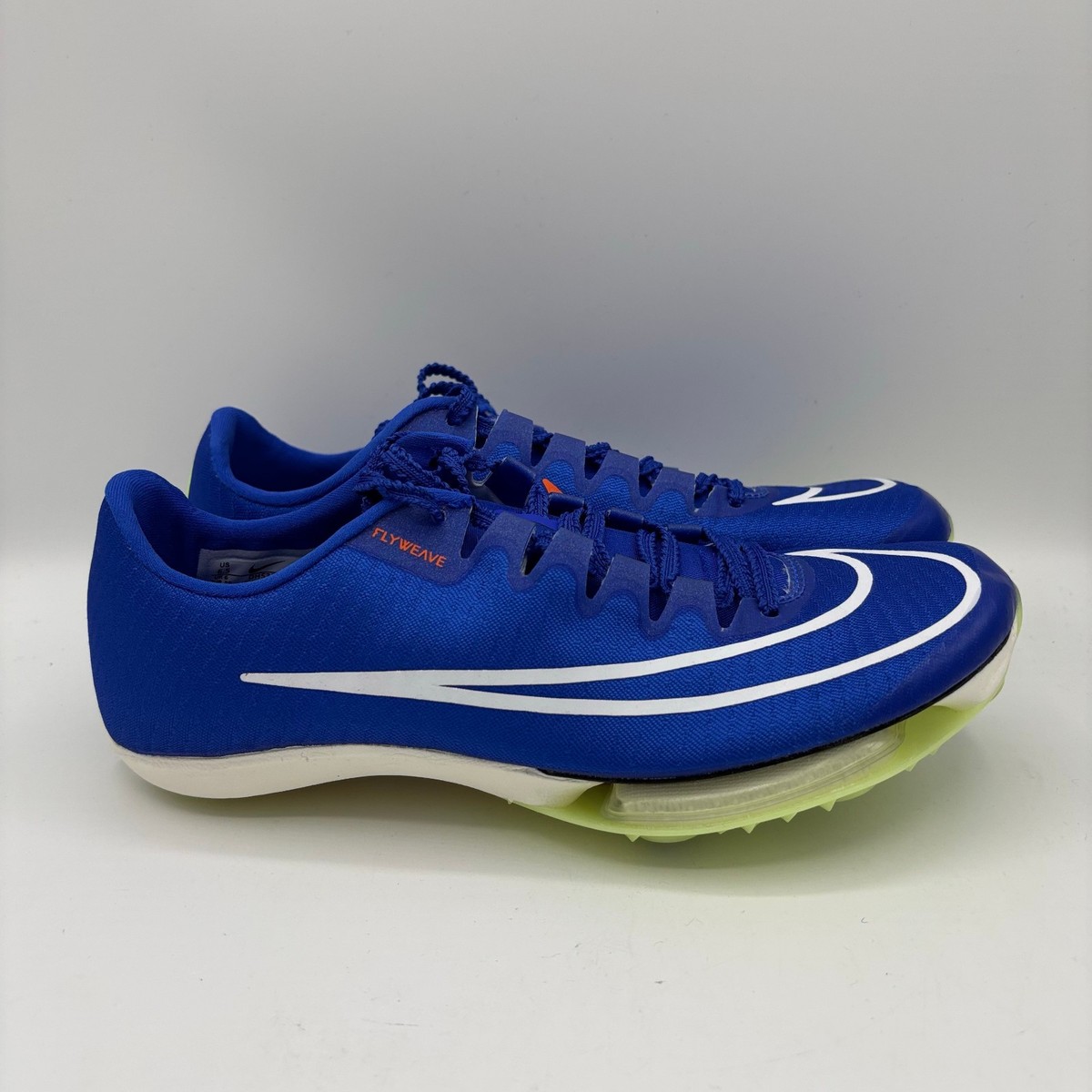 NIKE Air Zoom Max fly ホワイト ブルー Nike Air Zoom Maxfly Track Spikes Mens Size 6.5/Womens 8 Racer