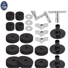 23pcs Cymbal Replacement Set with Felt Sleeves Clutch Felts Wing Nuts Washers...